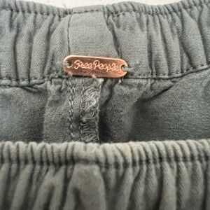 Free People Charcoal Elastic Baggy Pants